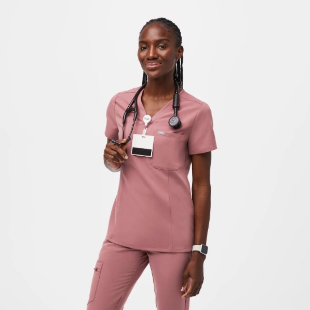 FIGS Mauve Scrub Set (Scrub Top and Pants)
